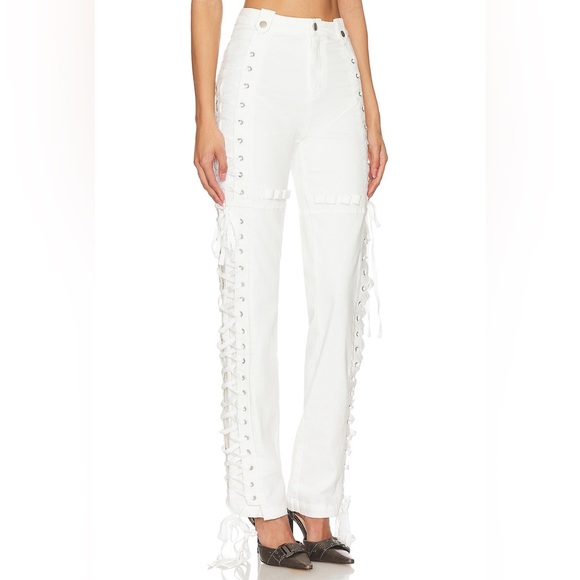 I.AM.GIA White Lace Up Holly Pant XXS - Picture 3 of 16